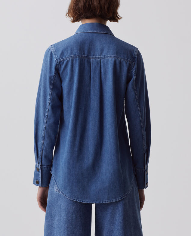 Chemise en denim de coton J621 light blue