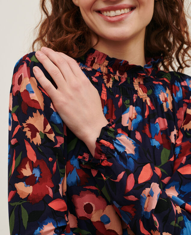 AGLAE - Robe fluide imprimée 8858 69 navy print