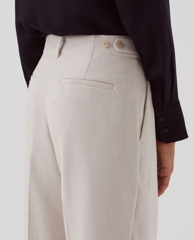 Pantalon droit en laine U300 natural