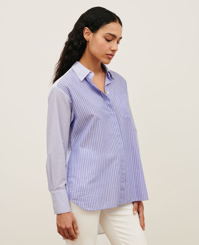 Chemise liquette en coton 0622 blue medium stripes