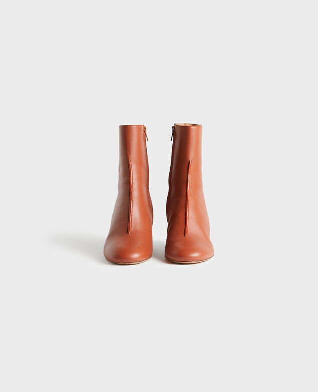 Boots à talon en cuir 8884 34 brown