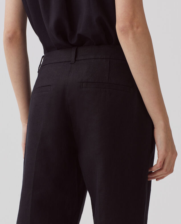 Pantalon cigarette en lin MARGUERITE H091 black beauty