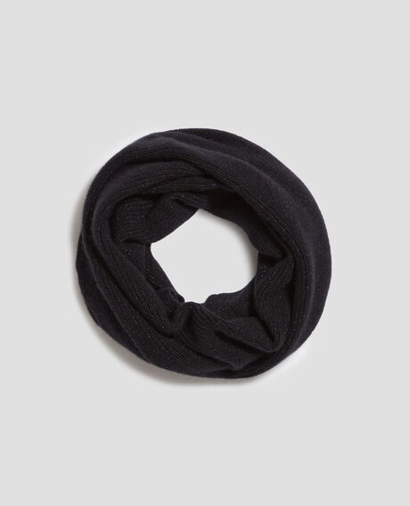 Snood cachemire m&eacute;lang&eacute; H099 black lurex