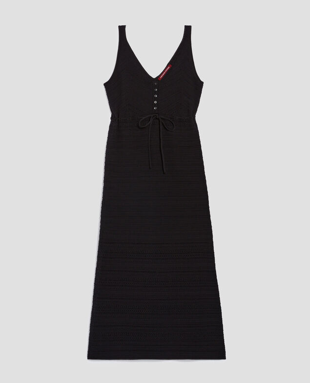 Robe maille en crochet coton H091 black beauty