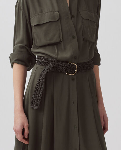 Ceinture large tress&eacute;e en crochet 8853 09 black