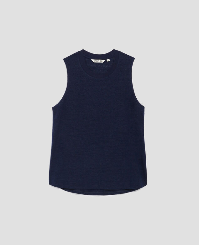 Débardeur en lin MARCELLE H695 night sky