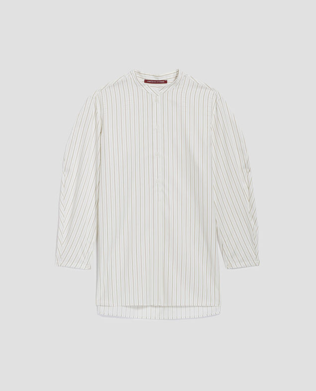 Chemise oversize en coton satiné J011 st white kaki