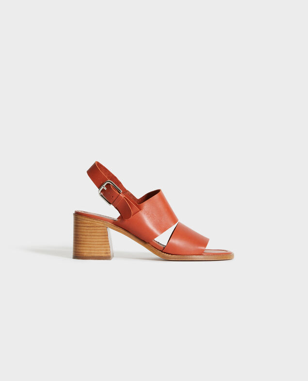 Sandales cuir à talons 29 dark orange