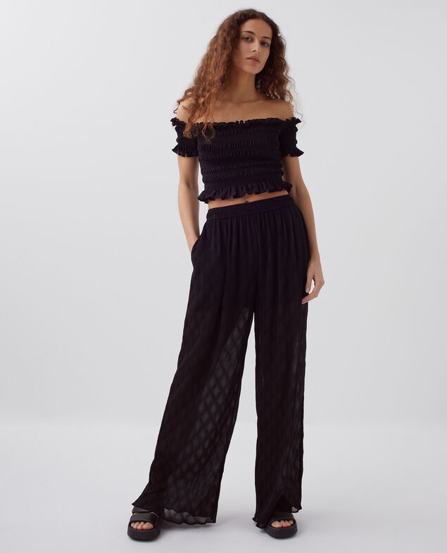 Pantalon ample fluide H091 black beauty
