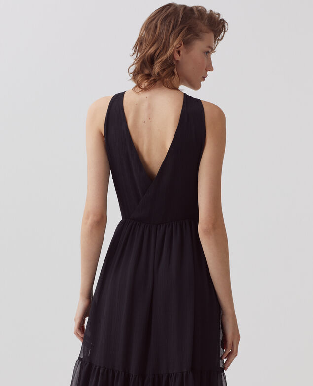 Robe longue fluide H091 black beauty