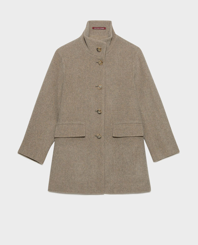 Manteau court en laine mélangée 8892 04 gray