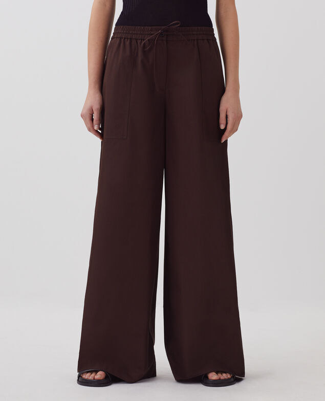 Pantalon ample YVONNE J790 chocolate plum