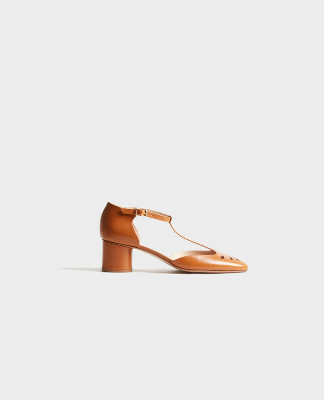 Salomés en cuir Camel