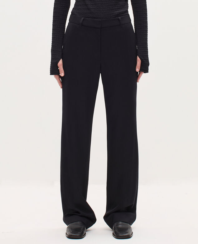 Pantalon droit en laine H091 black beauty
