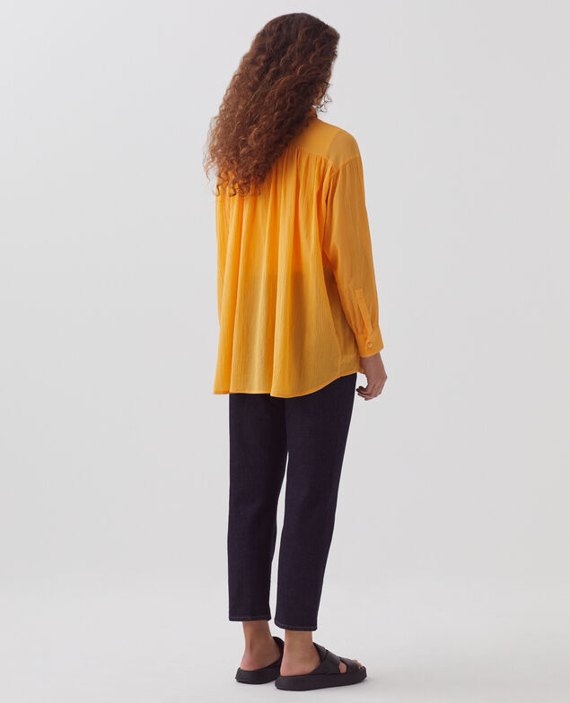 Chemise en coton froissé H450 artisan's gold