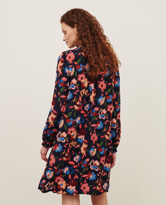 AGLAE - Robe fluide imprimée 8858 69 navy print