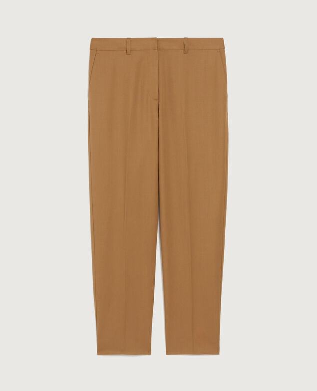 Pantalon cigarette en laine K341 oak brown