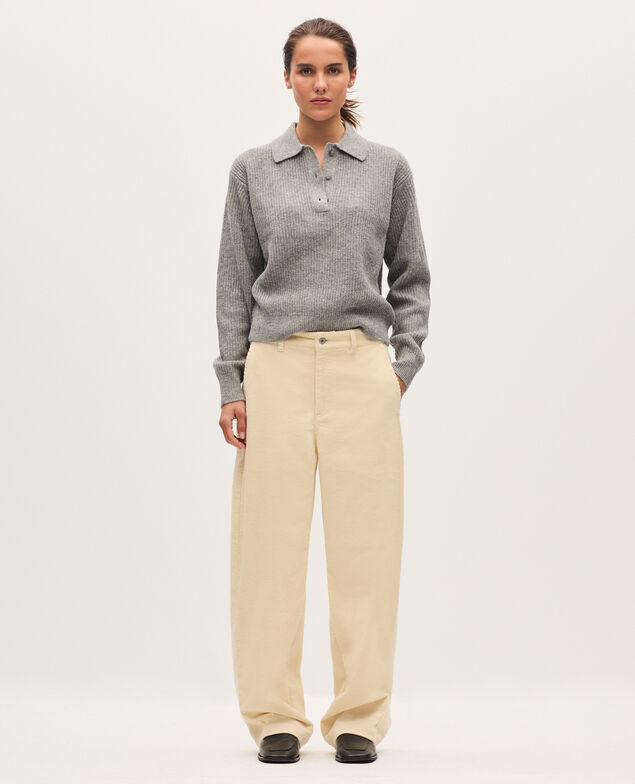 Pull col polo U020 light gray