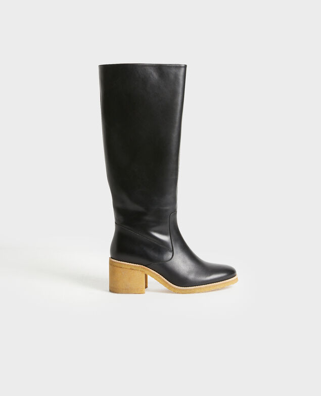 Bottes en cuir à semelle de crêpe 4216 black_beauty