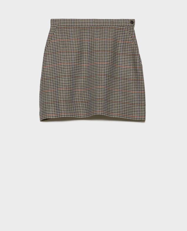 Mini jupe a carreaux 8864 03 gray check