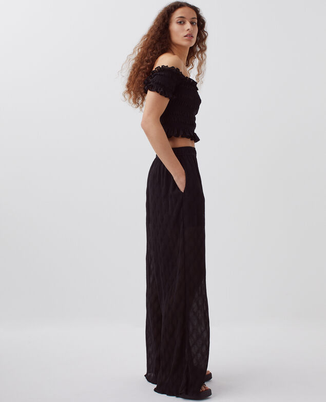 Pantalon ample fluide H091 black beauty