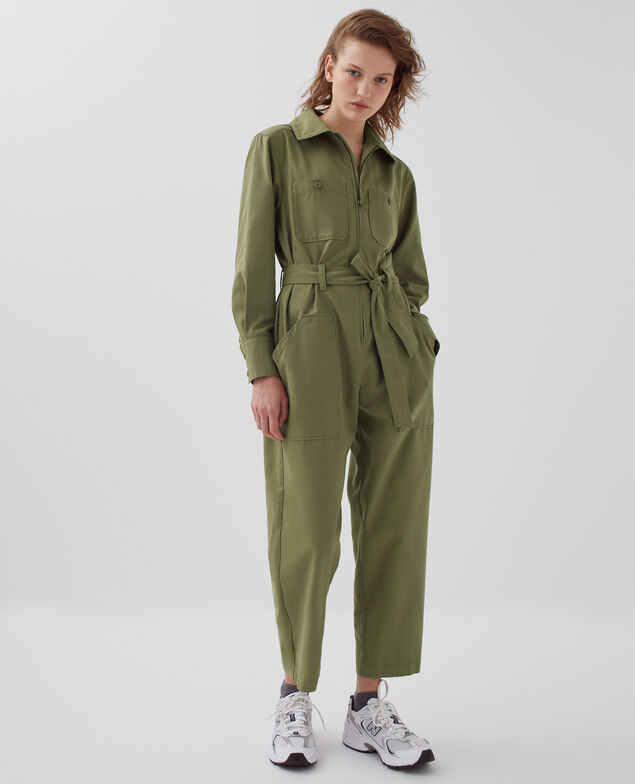Combinaison pantalon cargo zippée I560 covert green