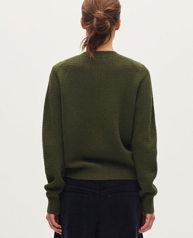 Cardigan col rond  U570 olive