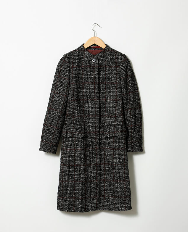 Manteau coupe droite Noir