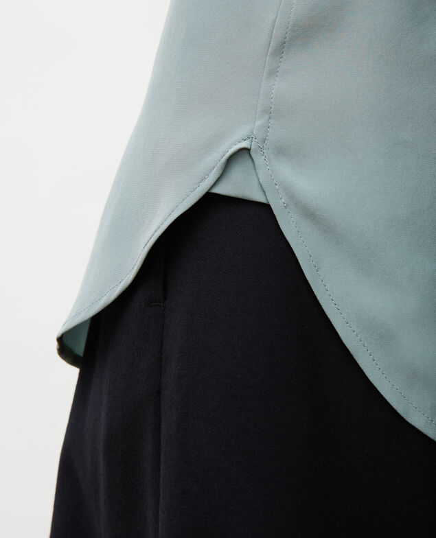  Chemise d’homme en soie manches longues Chinois green