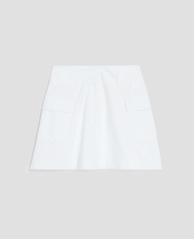 Mini jupe cargo H001 brillant white