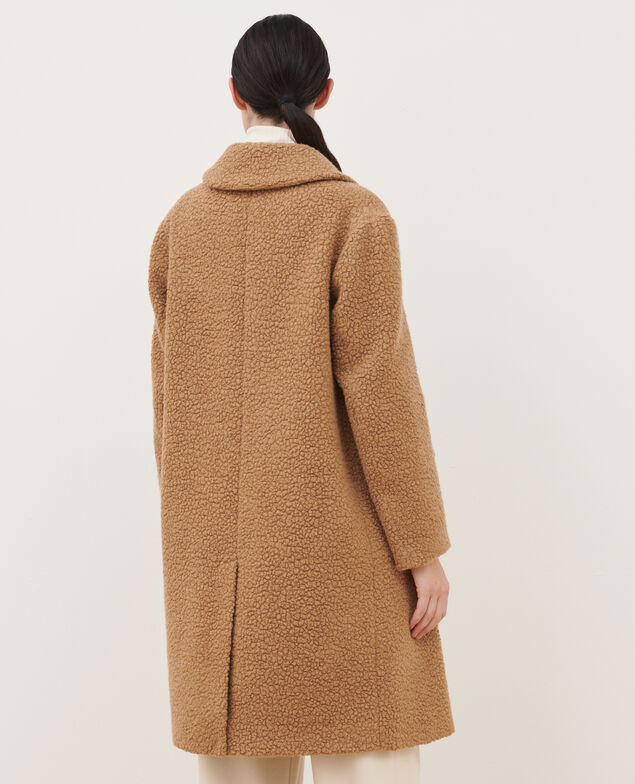 Manteau long en laine mélangée 8849 31 beige