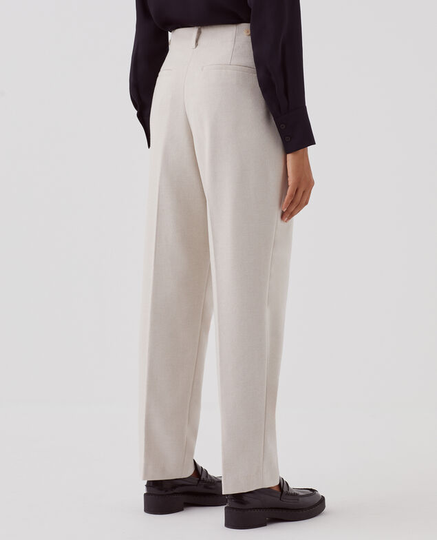Pantalon droit en laine U300 natural