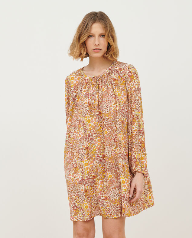 Robe imprimée fluide A323 paisley afterglow