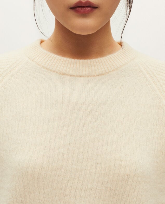 Pull en cachemire K300 ecru beige