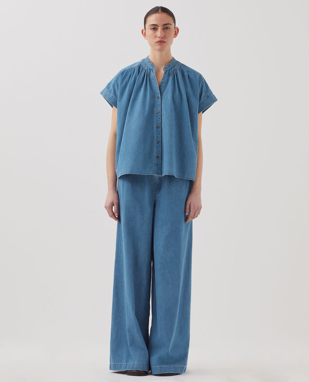 Chemise oversize en coton J630 blue wash