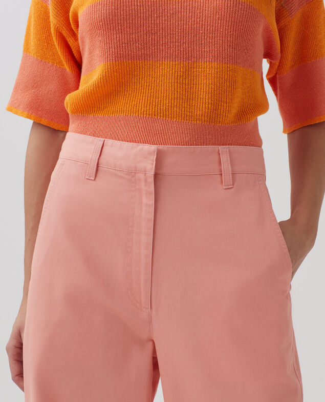 Pantalon droit BLANDINE H100 coral almond