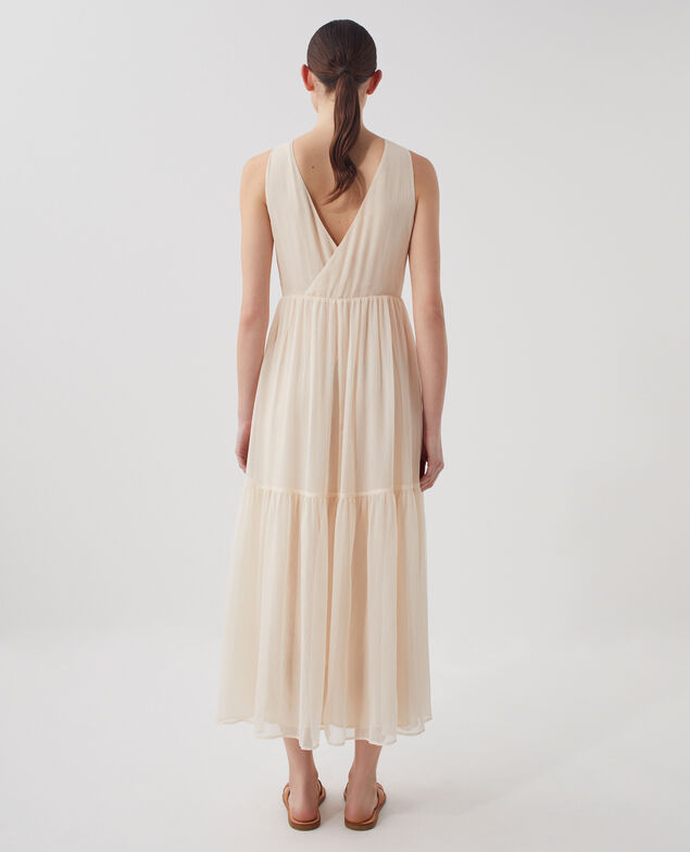 Robe longue fluide H303 white swan