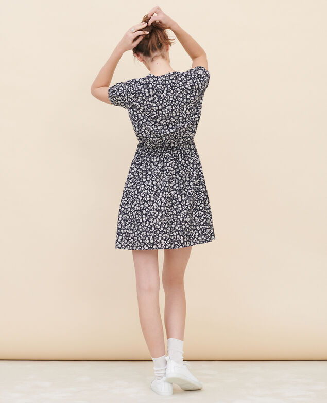 Robe cache-cœur 96 print navy