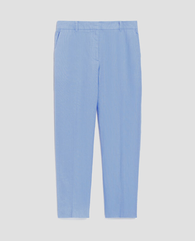 Pantalon cigarette en lin MARGUERITE H612 bel air blue