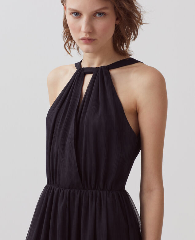 Robe longue fluide H091 black beauty