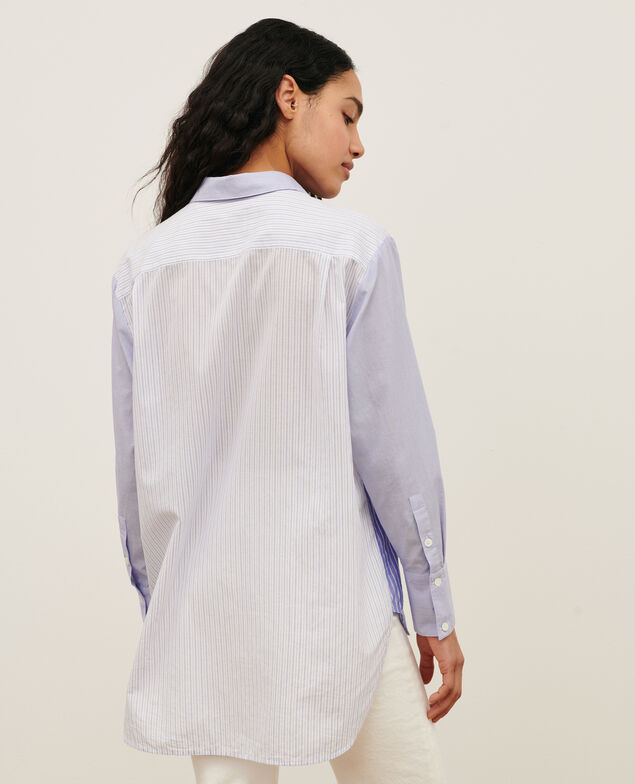 Chemise liquette en coton 0622 blue medium stripes