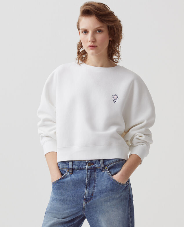 Sweat col rond forme boxy B014 brod p