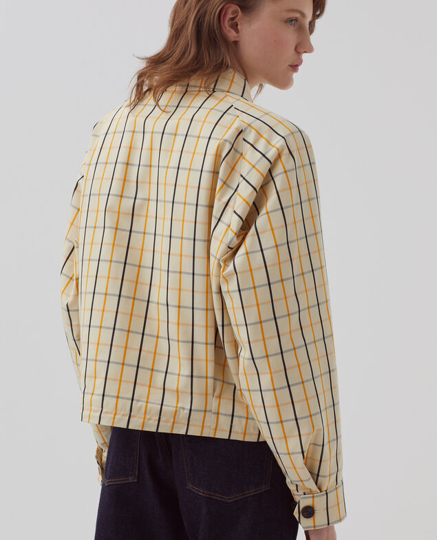 Blouson court  I305 check beige