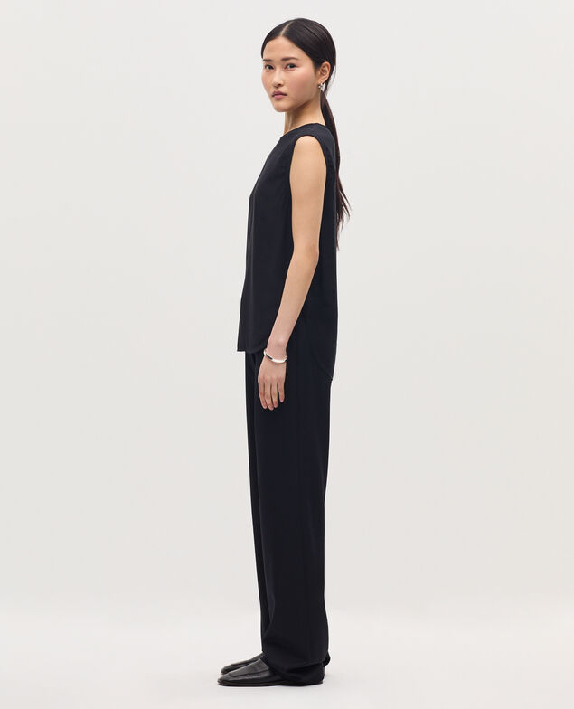 Top sans manches fluide H091 black beauty