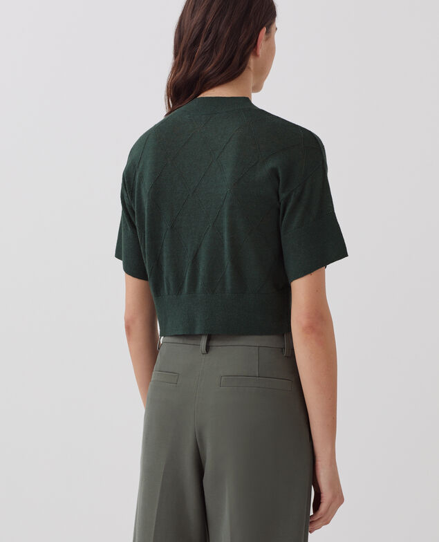 Pull court à manches courtes J590 spruce green