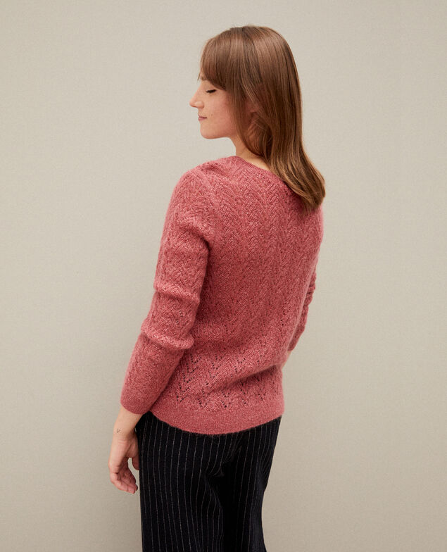 Pull avec du mohair et du lurex Earth red