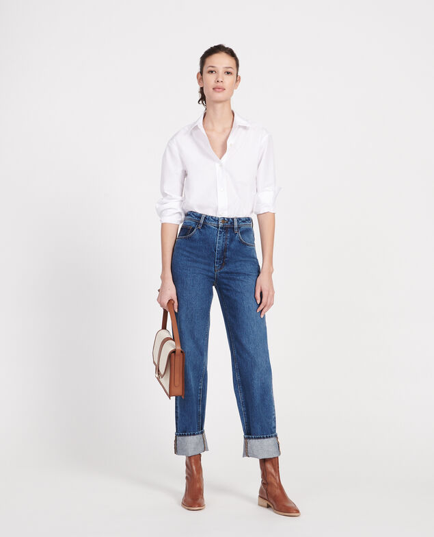 Jean délavé coupe droite Denim medium wash