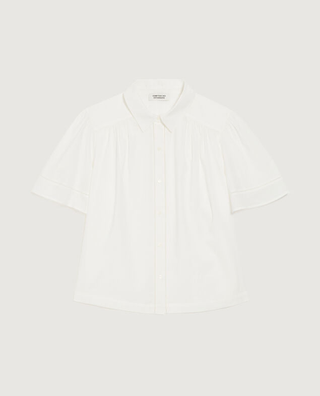 Chemise en voile de coton H013 gardenia