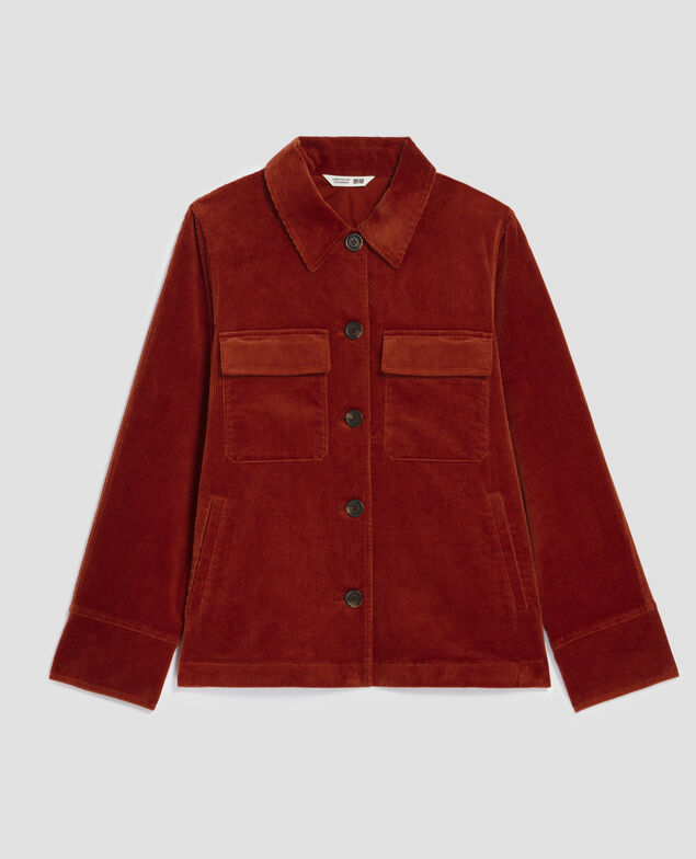 Veste en velours côtelé U270 orange