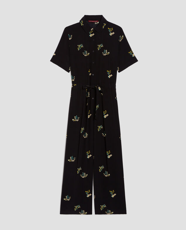 Combinaison manches courtes fluide J091 fl bouquet black